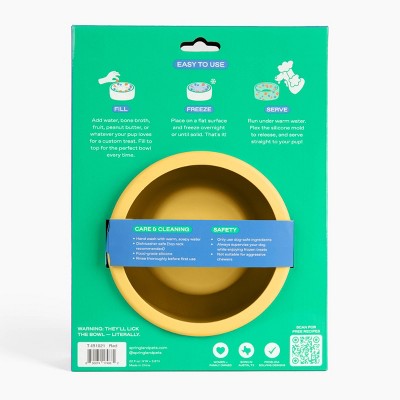 Springland Freeze-Your-Own Dog Treat Bowl - Yellow