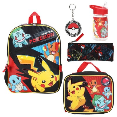 Pokemon Kids' 16" Backpack 5pc Set - Black