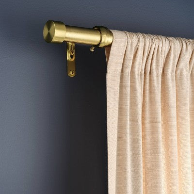66"- 120" Modern Curtain Rod Brushed Brass - Threshold (LOCAL PICKUP ONLY)