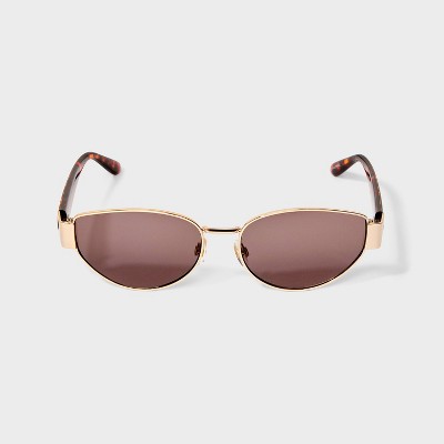 Women's Shiny Metal Cateye Sunglasses - Universal Thread Tortoise