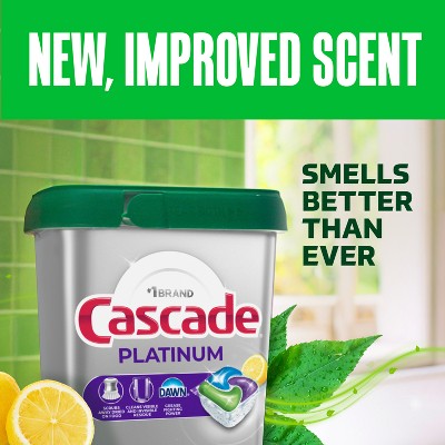 Cascade Platinum Action Pacs Dishwasher Detergent - Lemon - 59ct