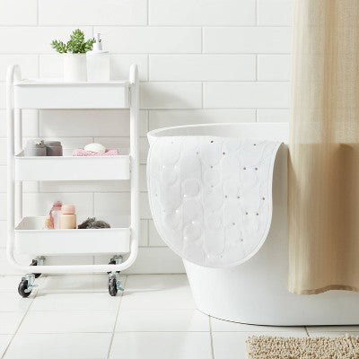 17"x36" Rounded Bath Mat White - Room Essentials