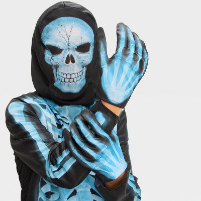 Kids' X-Ray Skeleton Halloween Costume Jumpsuit with Accessories - Hyde and EEK! Boutique S