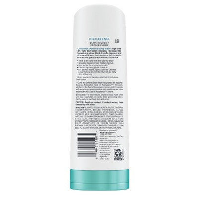 Curel Itch Defense Body Wash, Daily Body Cleanser, with Hydrating Jojoba and Olive Oil, Hydrating Unscented - 10 fl oz