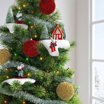 3ct Ski Chalet with Skiing Mice Christmas Tree Decor Ornament - Wondershop