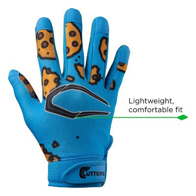 Cutters Game Day Receiver Gloves Youth - Feed Me S/M