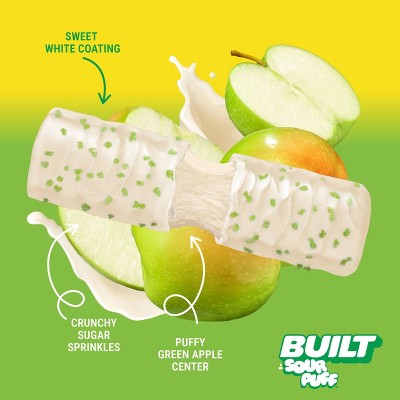 Built Bar Green Apple Crush Sour Puff Protein Bars - 16g Protein - 1.45oz/4ct