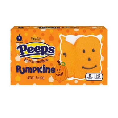 Peeps Halloween Marshmallow Pumpkins Candy - 1.5oz/3ct
