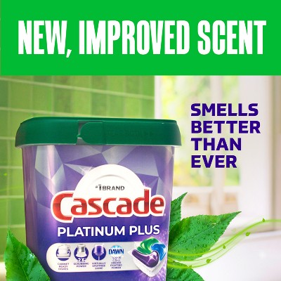 Cascade Platinum Plus Action Pacs Dishwasher Detergent - Fresh - 57ct