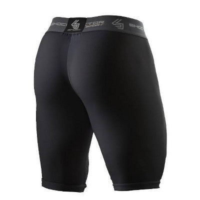 Shock Doctor Compression Shorts with Cup Adult - Black L