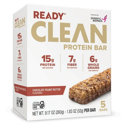 Ready Chocolate Peanut Butter Protein Bars - 15g Protein - 5ct