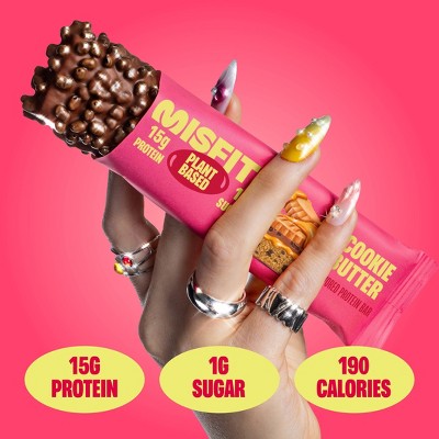 Misfits Plant Based Cookie Butter Protein Bar - 15g Protein - 7.1oz/4pk