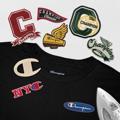 Champion Old English Banner Patch - Maroon