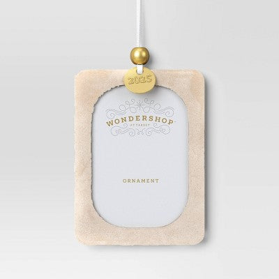 Velvet 2025 Picture Frame Christmas Tree Ornament Cream - Wondershop