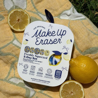 MakeUp Eraser Freshly Squeezed 5-Day Makeup Remover Cloth Set with Laundry Bag - 6pc