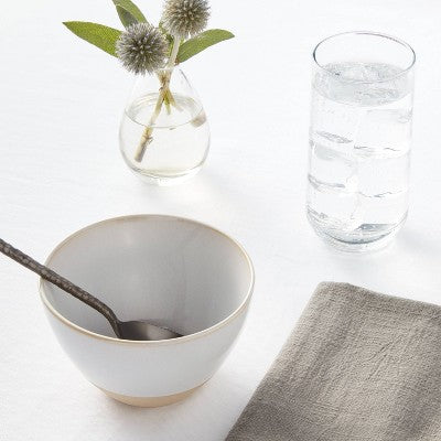 20oz Stoneware Wethersfield Cereal Bowl White - Threshold: Dishwasher & Microwave Safe, Traditional Round Design (LOCAL PICKUP ONLY)