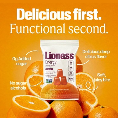 Lioness Energy Citrus Fruit Snacks - 3.4oz/4ct