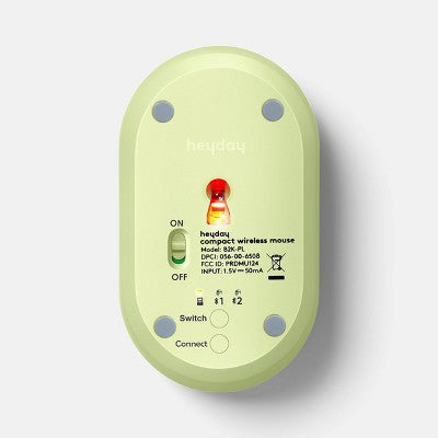 Bluetooth Mouse - heyday Pastel Lime: USB-A Connection, Home Use