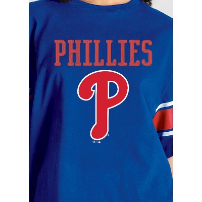 MLB Philadelphia Phillies Women's Champion Sequin Print T-Shirt - XL
