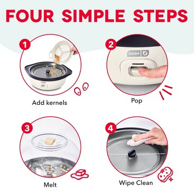 Dash 6qt Stirring Popcorn Maker Cream