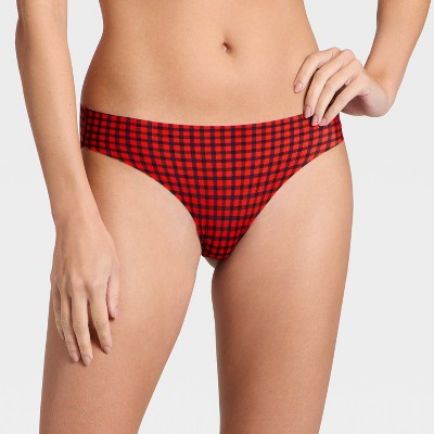 Women's 3pk Laser cut Holiday Bikini Underwear - Auden Red/Green/Blue XL