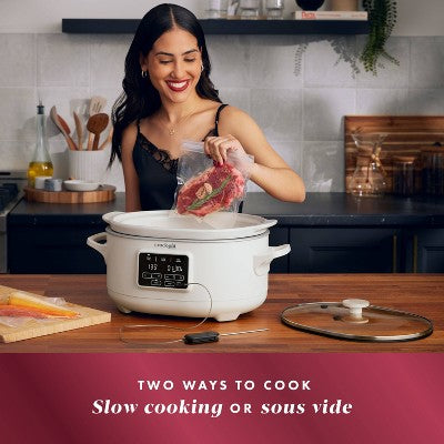 Crock-Pot 6qt Programmable Slow Cooker with Sous Vide - Oat Milk Ivory (LOCAL PICKUP ONLY)