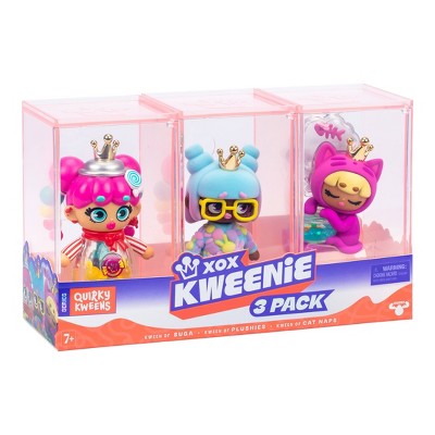 XOX Kweenie Quirky - 3pk: Mini Figures with Collector's Guide, Plastic Material