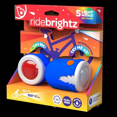 Brightz Ride LED - Flame: Silicone & ABS Bike Light, Handlebar & Seat Post Mount