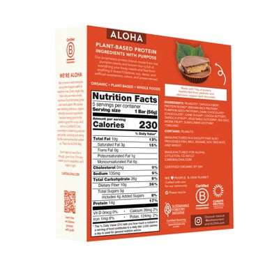 ALOHA Peanut Butter Cup Protein Bars - 9.88oz/5ct