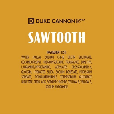 Duke Cannon Sawtooth THICK Body Wash - Alpine Air & Cedarwood Body Wash for Men - 17.5 fl. oz