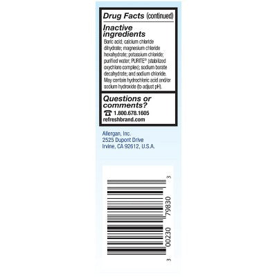 Refresh Tears Moisture Drops for Dry Eyes - 0.5 fl oz/2ct