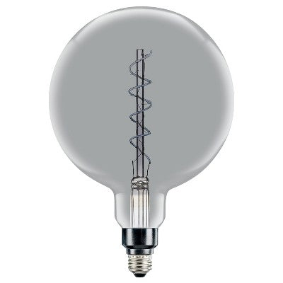 GE 25W Vintage Style G63 LED Large Globe Light Bulb Smoke Glass
