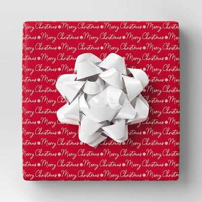 220 sq ft 'Merry Christmas' Gift Wrap Red - Wondershop (LOCAL PICKUP ONLY)