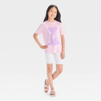 Girls' Short Sleeve 'Lion Cub' T-Shirt Cat & Jack Light Pink M