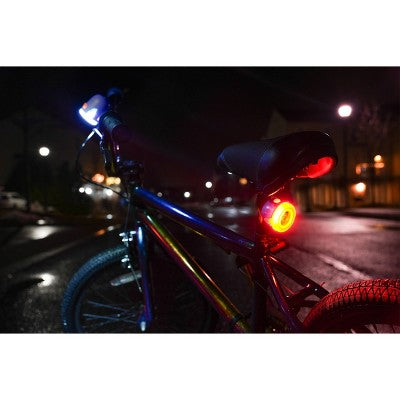 Brightz Ride LED - Flame: Silicone & ABS Bike Light, Handlebar & Seat Post Mount