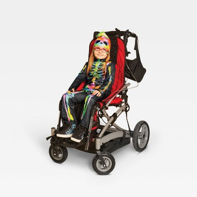 Kids' Adaptive Blacklight Responsive Color Melt Skeleton Halloween Costume Jumpsuit with Beanie S - Hyde & EEK! Boutique