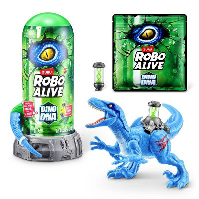 Robo Alive Dino DNA Animal Figure: Dinosaur Toy Playset with 10 PVC Pieces