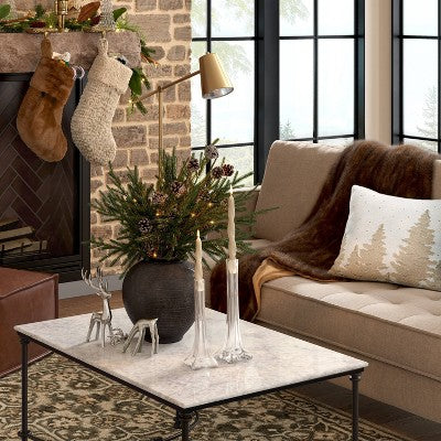 Faux Fur Throw Coffee Brown- Threshold