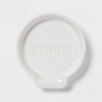 Stoneware Hand Lettered Spoon Rest - Threshold (LOCAL PICKUP ONLY)
