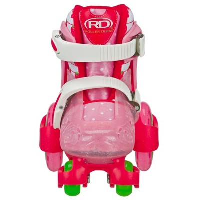 Roller Derby Fun Roll Girls' Jr Adjustable Strawberry Roller Skate - Pink S