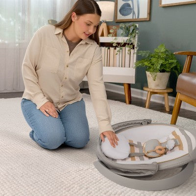 Ingenuity Inlighten 3-in-1 Bounce & Sway Baby Swing with Bluetooth & Canopy - Pebble Shore (LOCAL PICKUP ONLY)