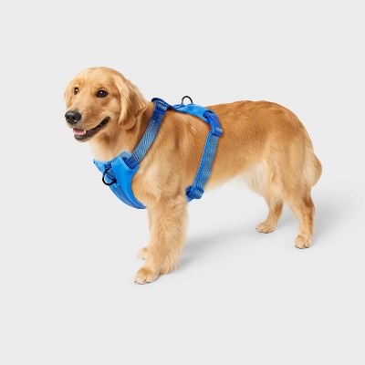 Reflective, Adjustable and Reinforced Stitching Comfort Dog Harness - M - Blue - Boots & Barkley