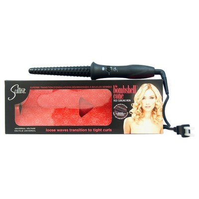 Sultra The Bombshell Cone Rod Curling Iron - Black - 1 Inch Curling Iron