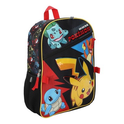 Pokemon Kids' 16" Backpack 5pc Set - Black