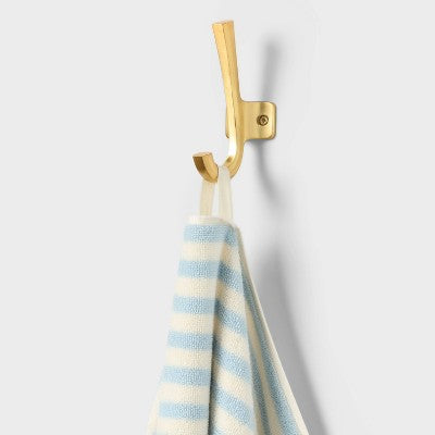 1 Coastal Oversized Bath Towel Blue Striped - Threshold
