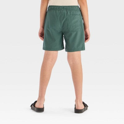 Boys' Quick Dry Shorts - Cat & Jack Dark Teal Green L HUSKY