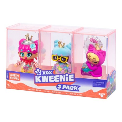 XOX Kweenie Quirky - 3pk: Mini Figures with Collector's Guide, Plastic Material