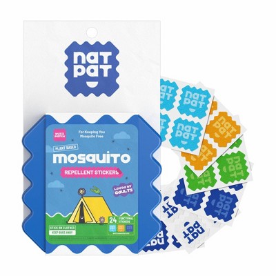 NATPAT 24ct "BuzzPatch" Adult Mosquito Repellent Stickers Natural and Non-Toxic Ideal for Camping and Travel