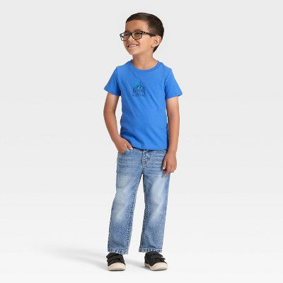 Toddler Boys' Short Sleeve T-Shirt - Cat & Jack Blue 3T