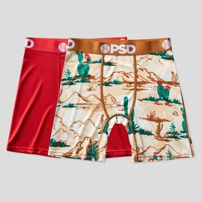 PSD Men's Western Desert Boxer Briefs - Red L